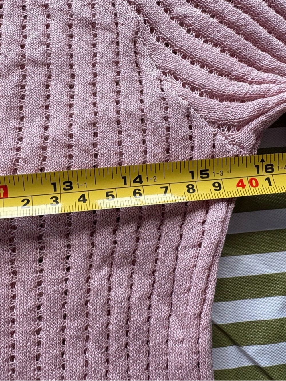 Pink Ribbed V-Neck Button Cardigan Sweater - Picture 5 of 6